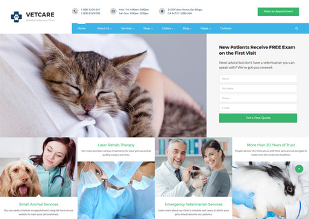 Vet Clinic Multipage HTML5