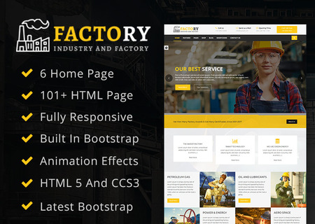 Factory : Factory & Industrial HTML