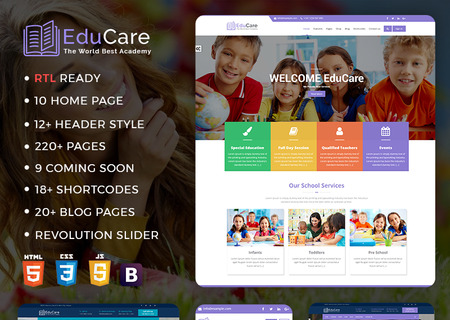 EduCare  -  Education  With RTL Ready