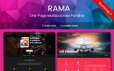 RAMA - One Page Multipurpose Parallax Bootstrap Szablon Landing Page Mały zrzut ekranu Responsywny szablon Landing Page RAMA - One Page Multipurpose Parallax #67827