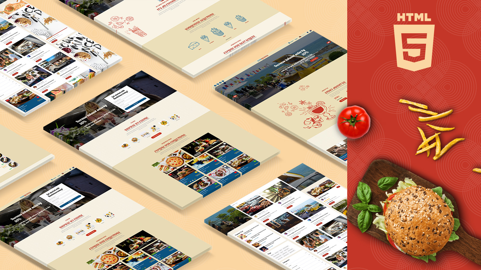 food truck and restaurant html 5 шаблон сайта