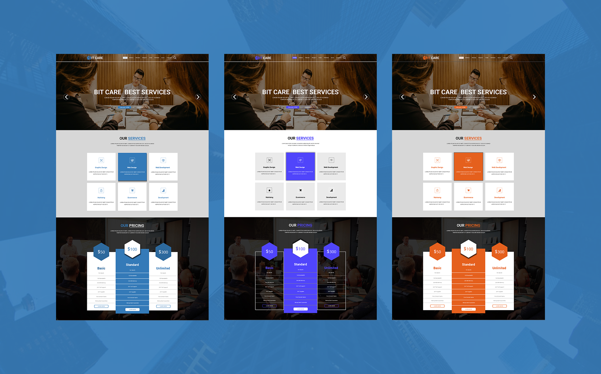 BITCARE - Creative Corporate PSD Template