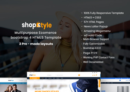 Shopstyle - Responsive Multipurpose E-Commerce HTML5