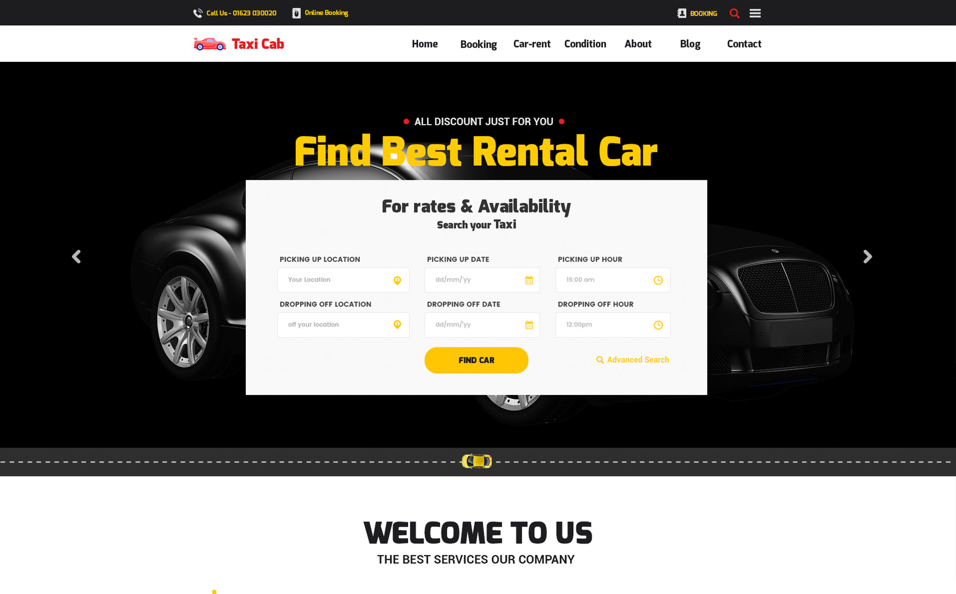 Car Rental Website Template