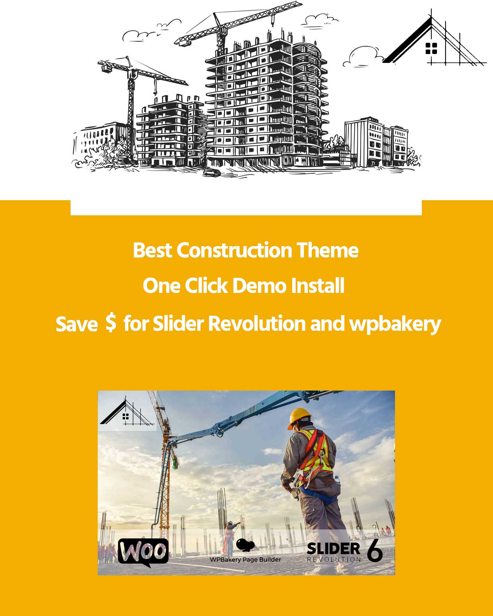 предварительная многоцелевая строительная тема wordpress
