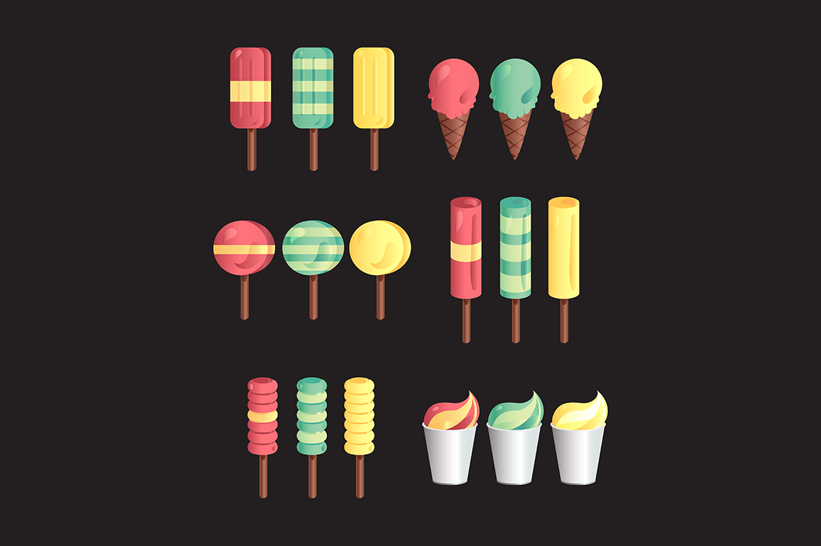 Download Фирменный стиль "Package of Tasty Ice-cream - Corporate Identity Template" / Package of Tasty Ice-cream - Corporate Identity Template - Фирменный стиль на тему графика illustration,sweet,food,cream,print,ice,smile,pattern,seamless,candy,emotion,tasty,sugar,lollipop,ice cream,cone,honey,plum,sweetness,goodies