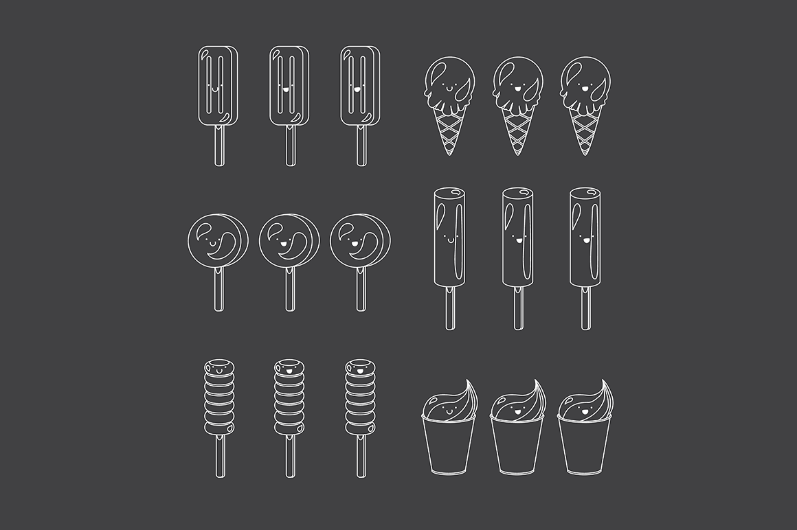 Download Фирменный стиль "Package of Tasty Ice-cream - Corporate Identity Template" / Package of Tasty Ice-cream - Corporate Identity Template - Фирменный стиль на тему графика illustration,sweet,food,cream,print,ice,smile,pattern,seamless,candy,emotion,tasty,sugar,lollipop,ice cream,cone,honey,plum,sweetness,goodies