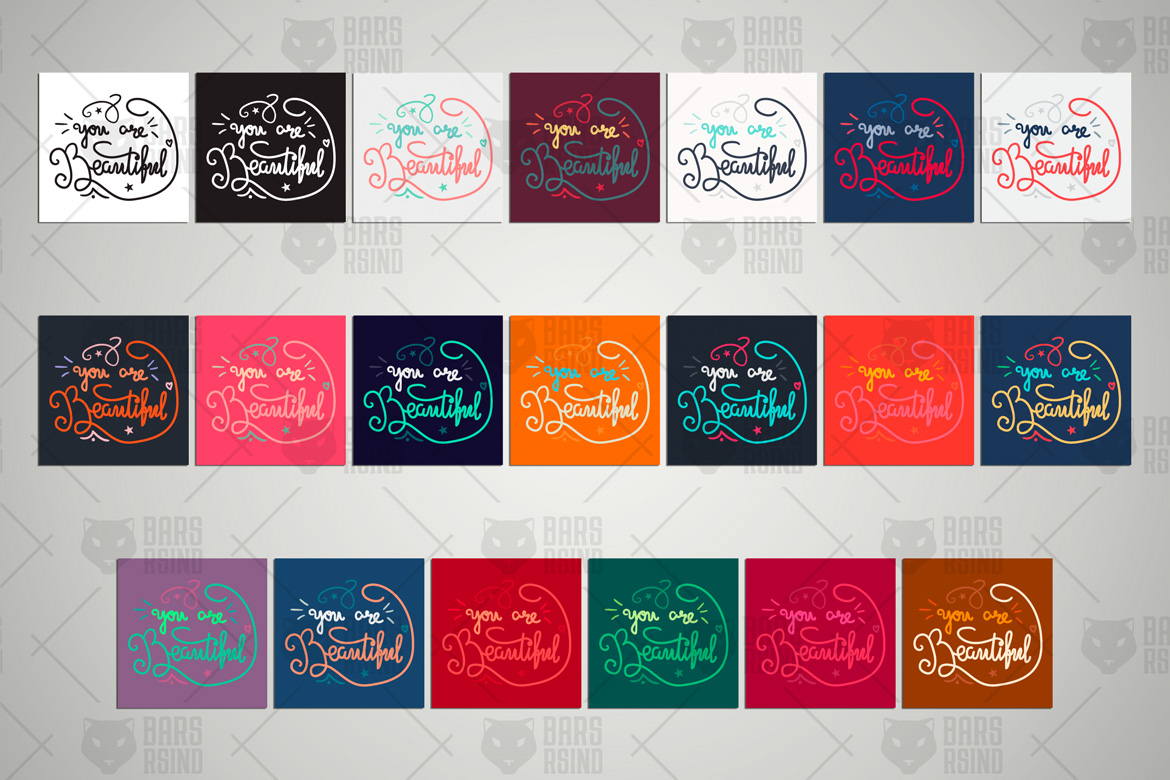 Download Фирменный стиль "You Are Beautiful - Corporate Identity Template" / You Are Beautiful - Corporate Identity Template - Фирменный стиль на тему графика wedding,brush,calligraphy,invitation,card,typography,vintage,logo,illustration,poster,design,sign,retro,quote,greeting,fashion,beautiful,pretty,typographic,vector,beauty,cosmetic,love,brand,l