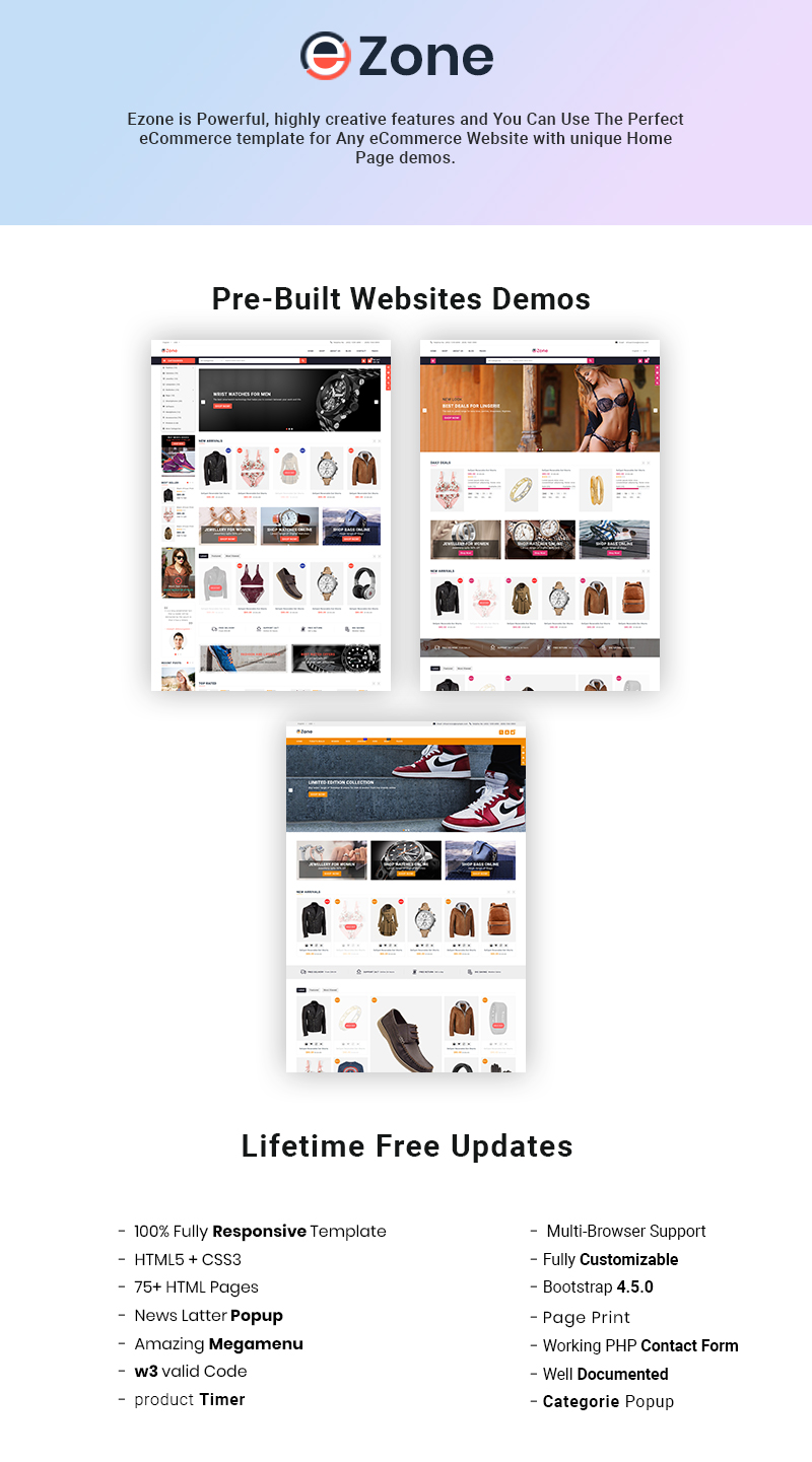 шаблон веб-сайта коммерции