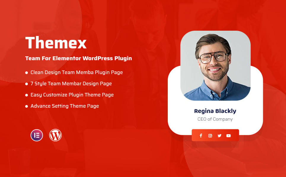 Themex Team For Elementor WordPress Plugin
