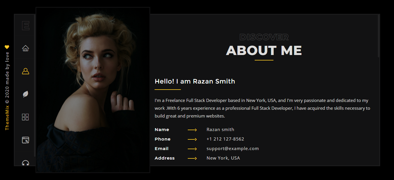 Emir - Creative Portfolio Landing Page Template