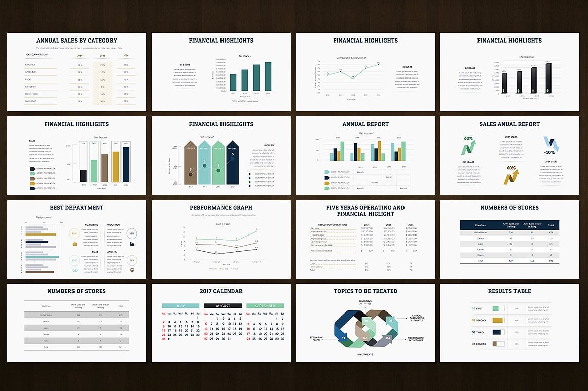 Annual Report PowerPoint Template #65493