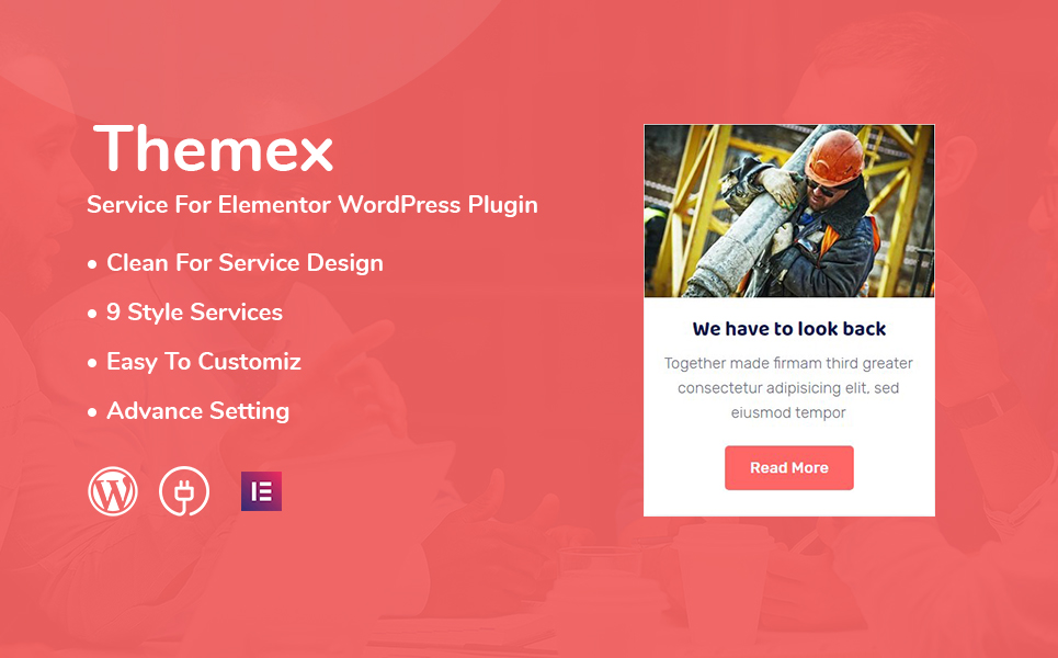 Themex Service For Elementor WordPress Plugin