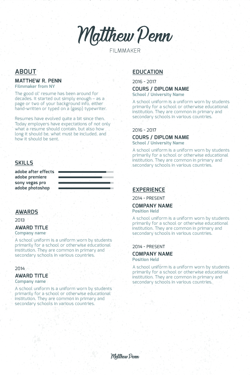 filmmaker templates