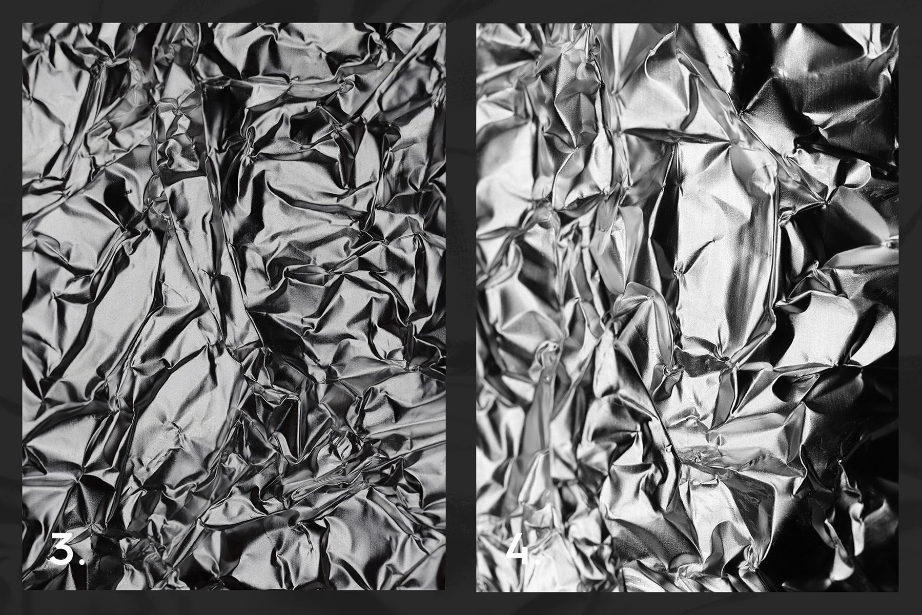 Download Background "10 Black &amp; White Metallic Textures Background" / 10 Black &amp; White Metallic Textures Background - Background на тему графика metallic foil texture,metallic foil pattern,metallic foil background,metallic foil backdrop,metallic foil surface,grunge,crumpled,foil,monochrome,texture,material,abstract,background,pattern,