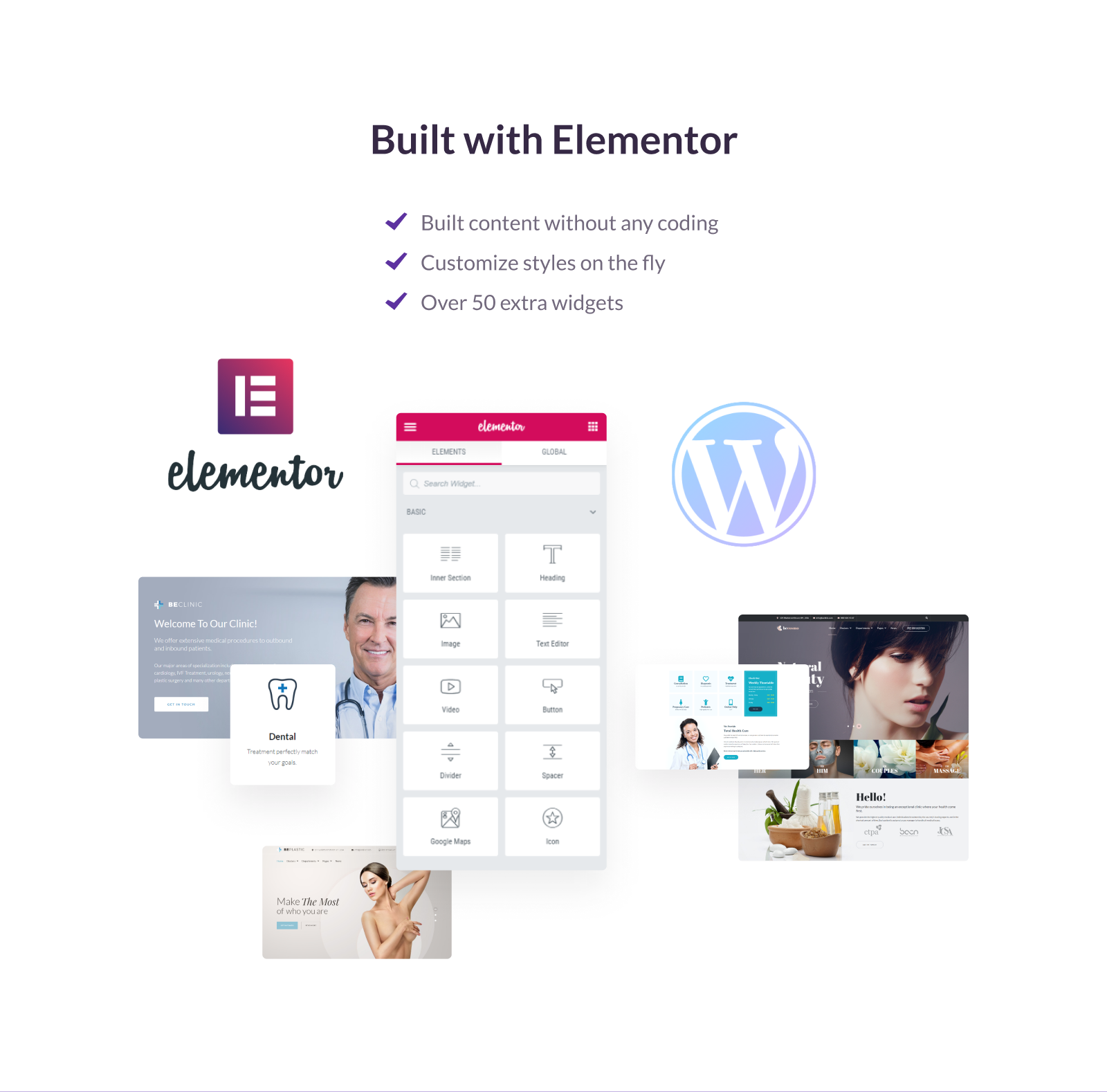многоцелевая медицинская чистая тема wordpress