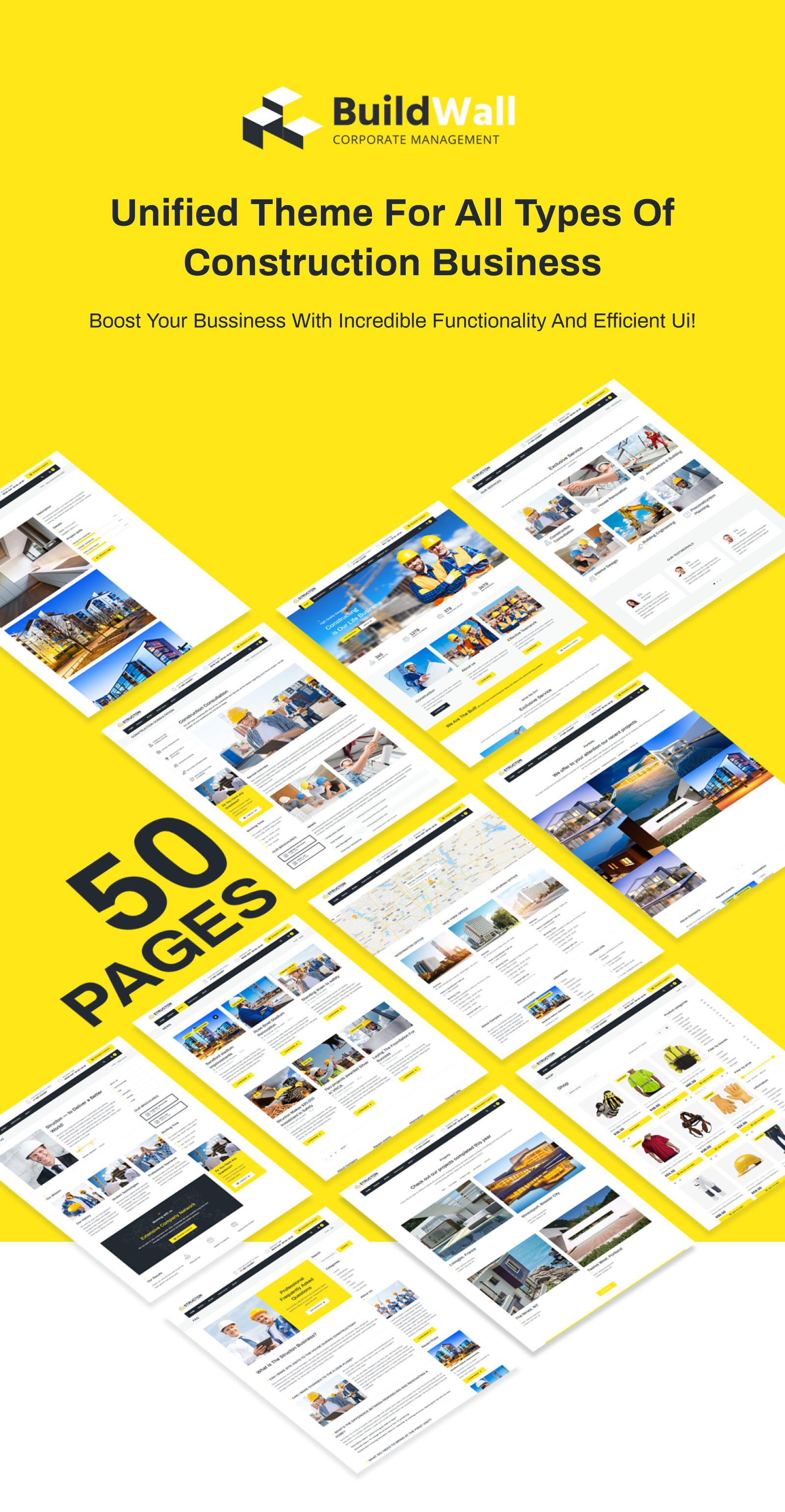 строительная компания многофункциональная тема wordpress