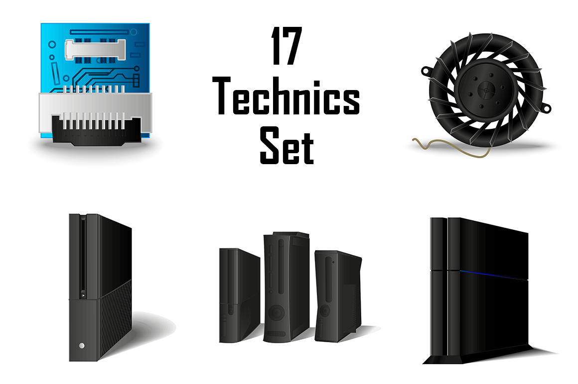 Download Фирменный стиль "17 Technics Set - Corporate Identity Template" / 17 Technics Set - Corporate Identity Template - Фирменный стиль на тему графика modern,illustration,design,sign,kids,vector,popular,realistic,real,cool,fresh,dashboard,app,green,technology,video,power,tech,background,black,red,digital,computer,button,game,toy,icon,action