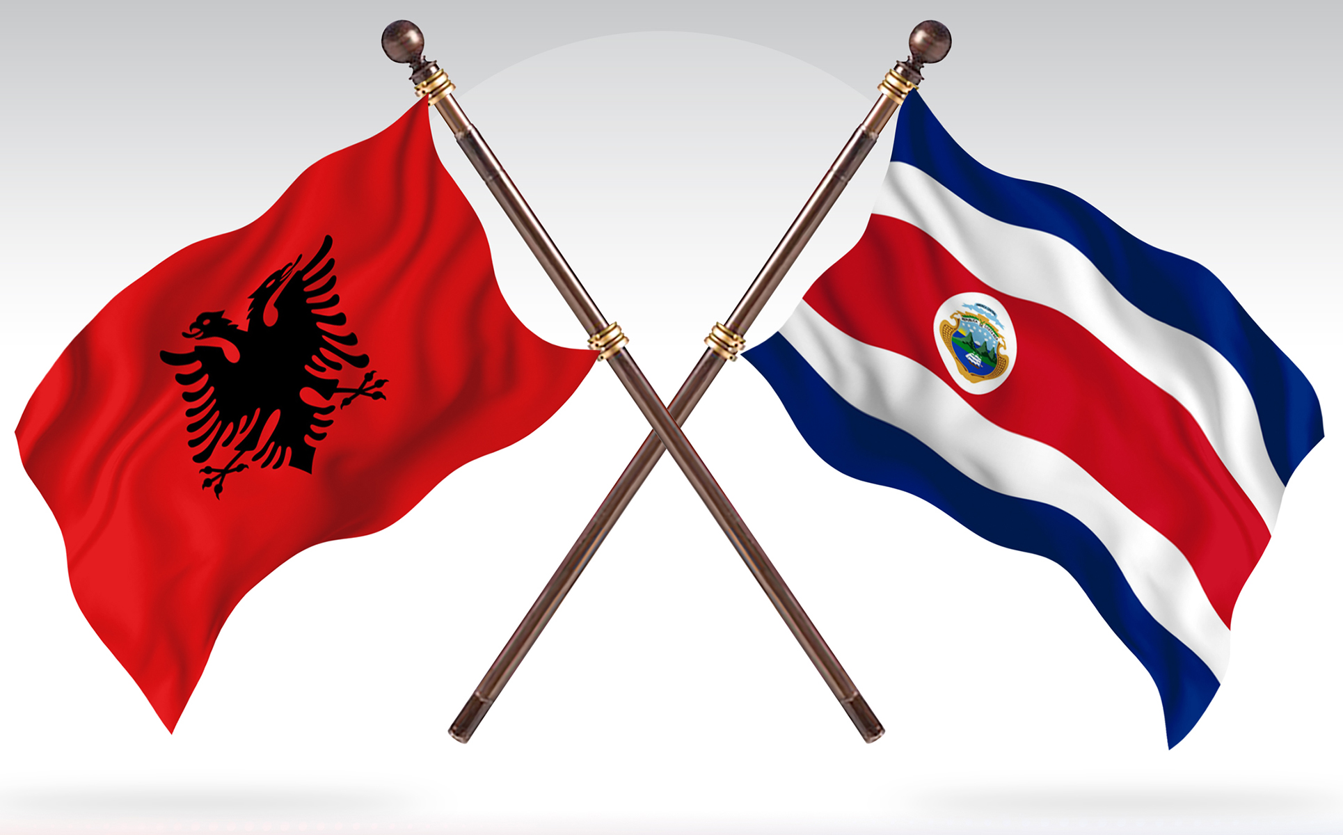 Download Иллюстрация "Albania versus Costa Rica Two Countries Flags - Illustration" / Albania versus Costa Rica Two Countries Flags - Illustration - Иллюстрация на тему графика national,patriotic,europe,asia,republic,map,flag,country,cartography,geography,nation,illustration,graphic,vector,state,world,isolated,symbol,border,icon