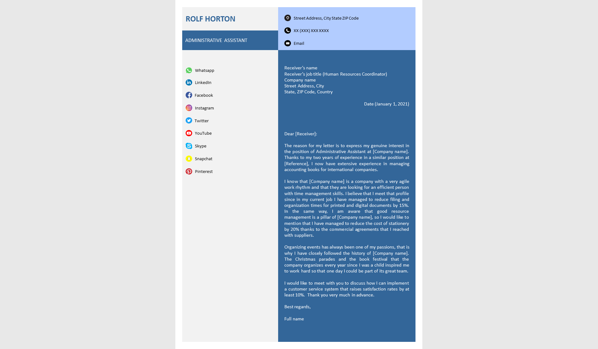 Download Резюме "Professional  No 05 - Modern Blue Resume Template" / Professional  No 05 - Modern Blue Resume Template - Резюме на тему графика resume template,professional resume,elegant resume,modern resume,docx,word,pptx,powerpoint,easy to edit,easy to print