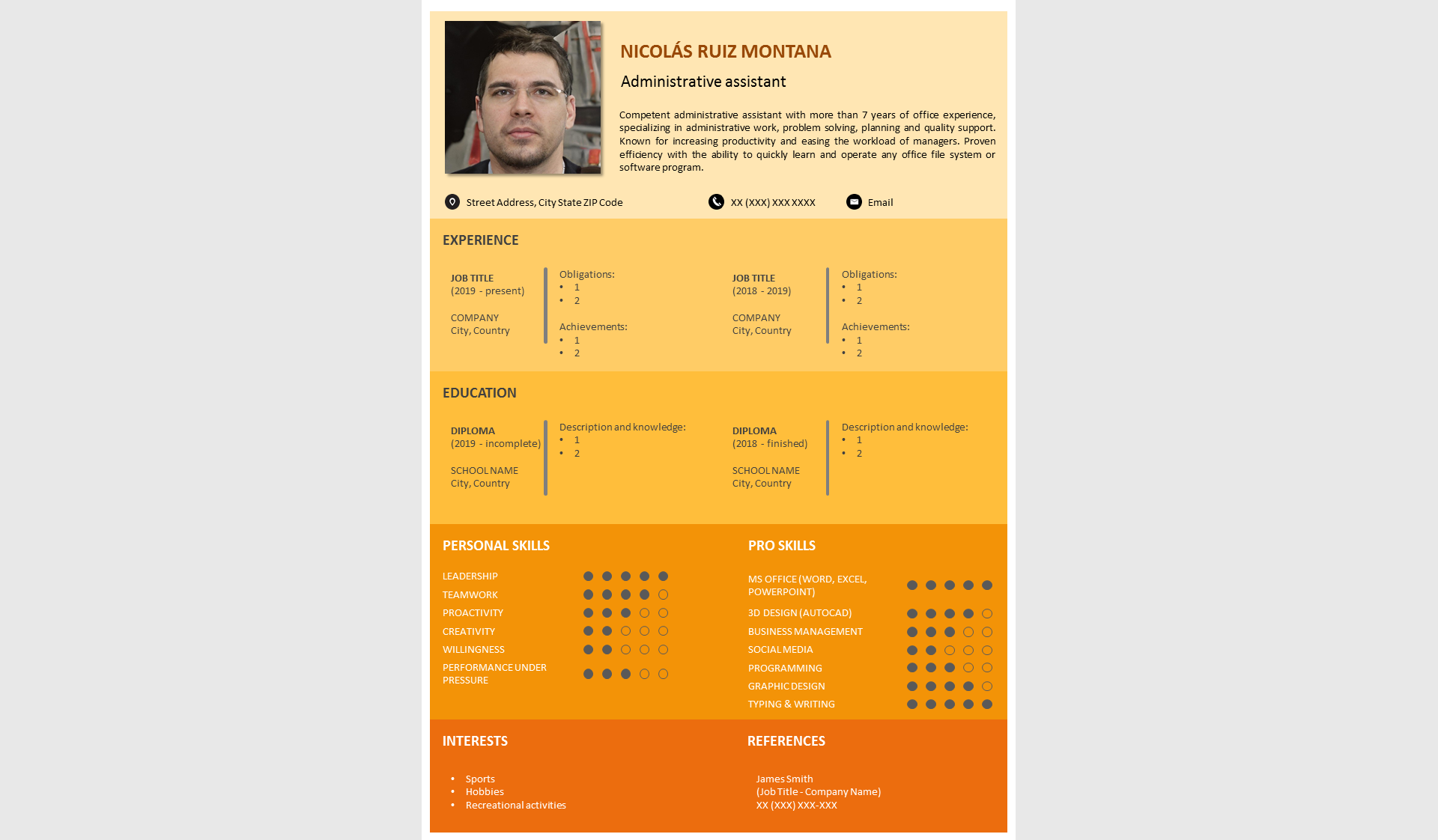 Download Резюме "Professional  No 10 - Top-down Dawn Resume Template" / Professional  No 10 - Top-down Dawn Resume Template - Резюме на тему графика resume template,professional resume,elegant resume,modern resume,docx,word,pptx,powerpoint,easy to edit,easy to print